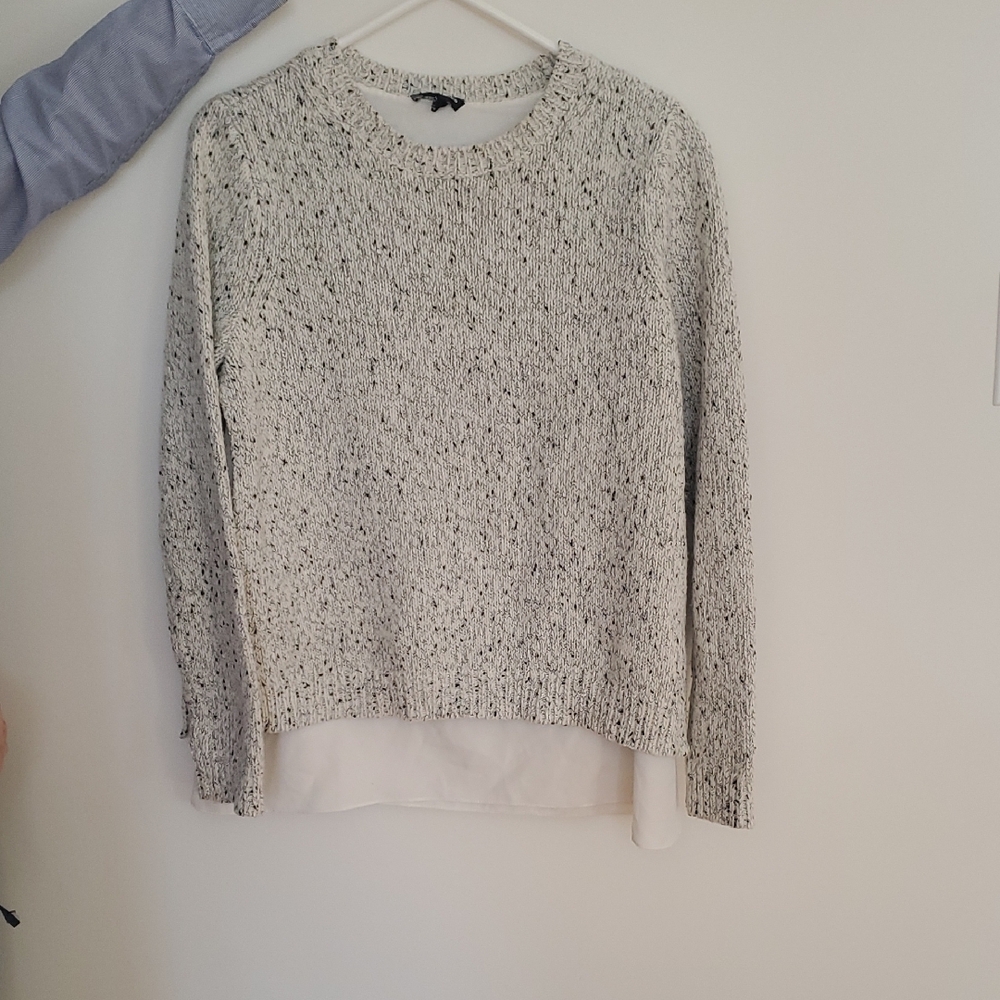 Club Monaco Textured Cream Sweater